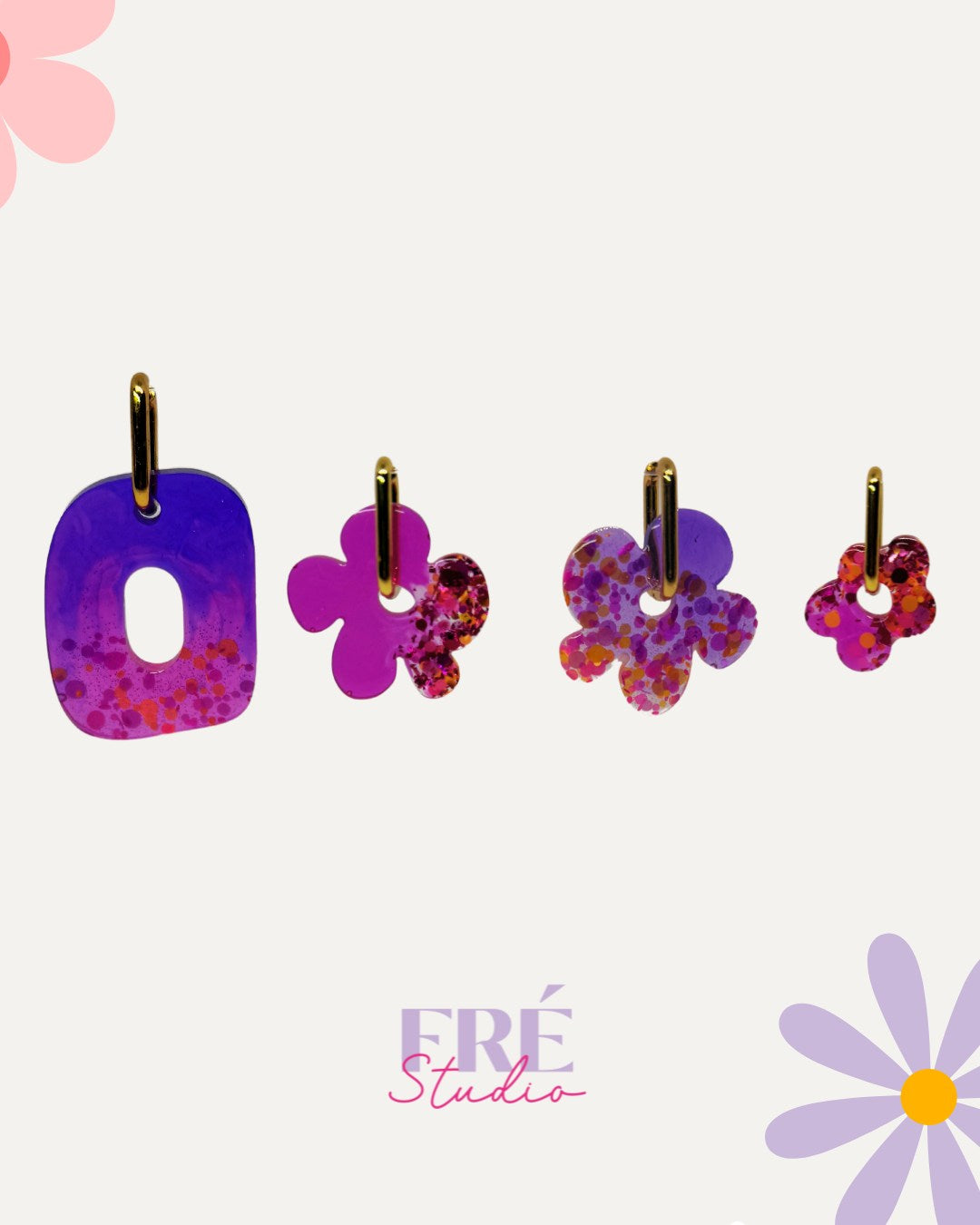 Bloomies | L Paars met confetti