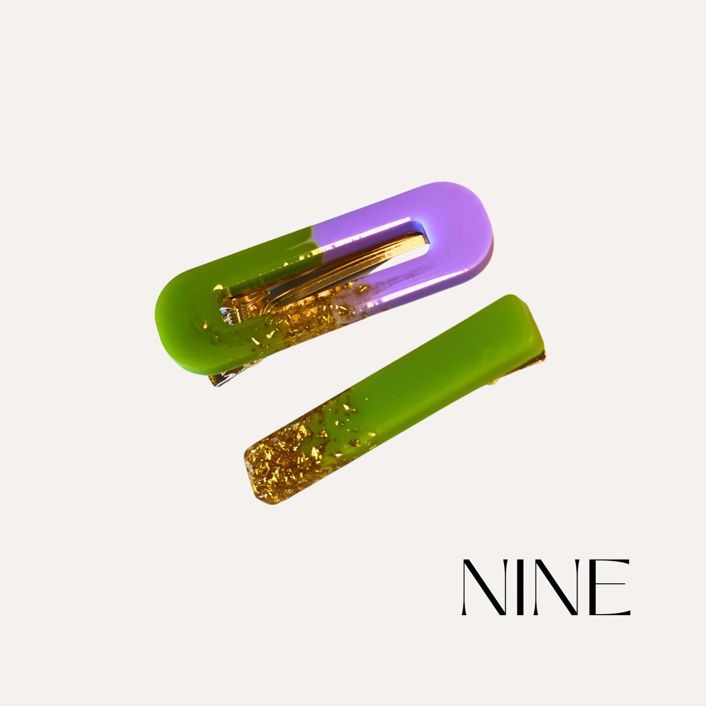 Hair clips Nine paars